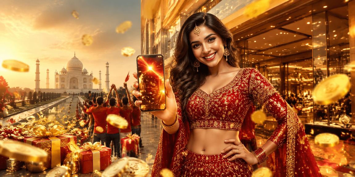Rs350 mobile interface showing casino app with Bollywood theme