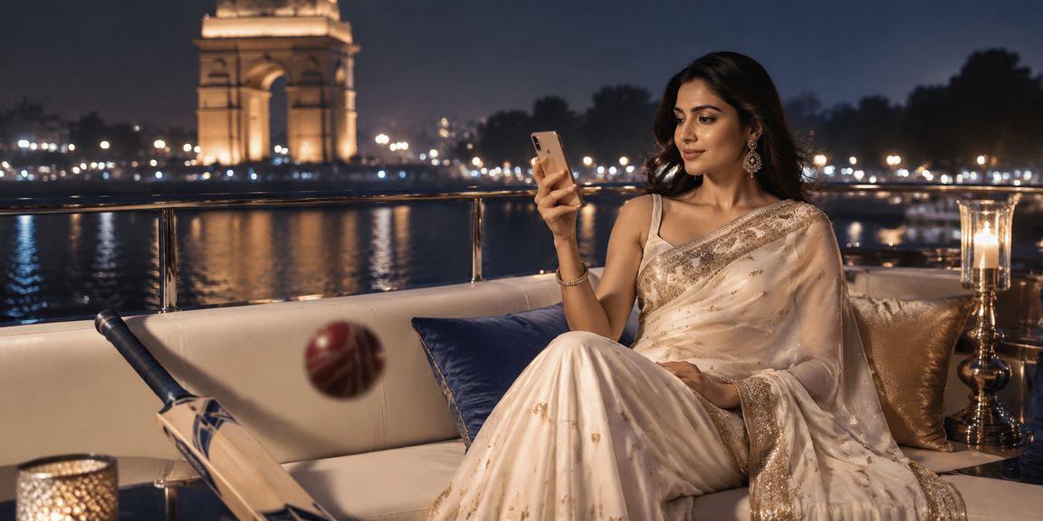 Mobile user betting on Aviator near India Gate, Delhi