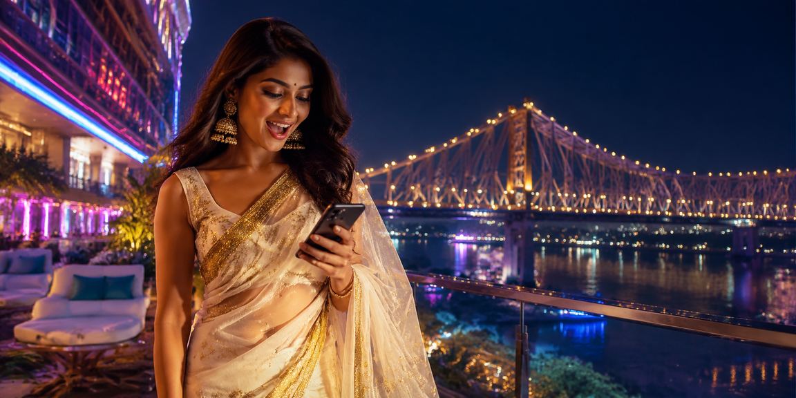 Mobile player enjoying live casino gaming in Kolkata